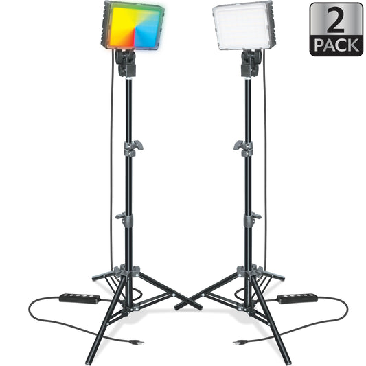 2-Pack LED Kit: RGB, White & Special Effects for Brilliant Content Creation